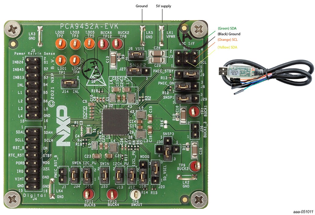 PCA9452A-EVK Connections