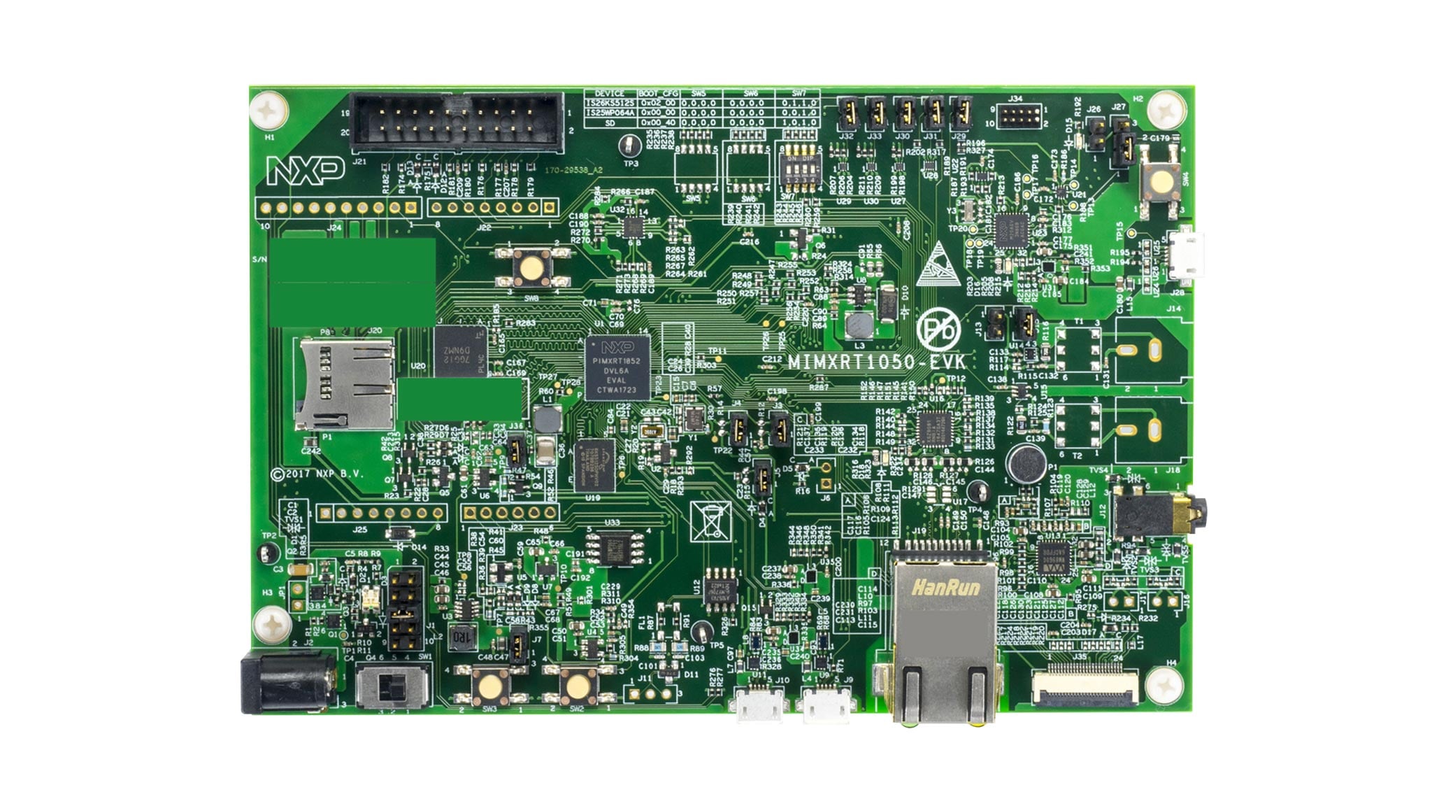 MIMXRT1050-EVKB low cost evaluation kit for Arm<sup>&reg;</sup> Cortex<sup>&reg</sup>-M7 