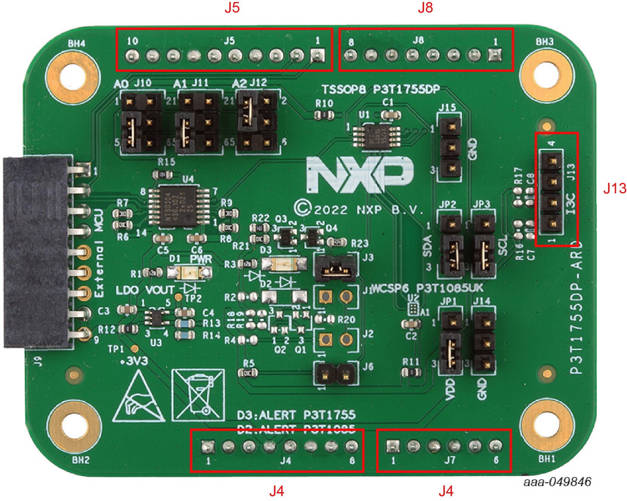 Figure 1. P3T1755DP-ARD evaluation board