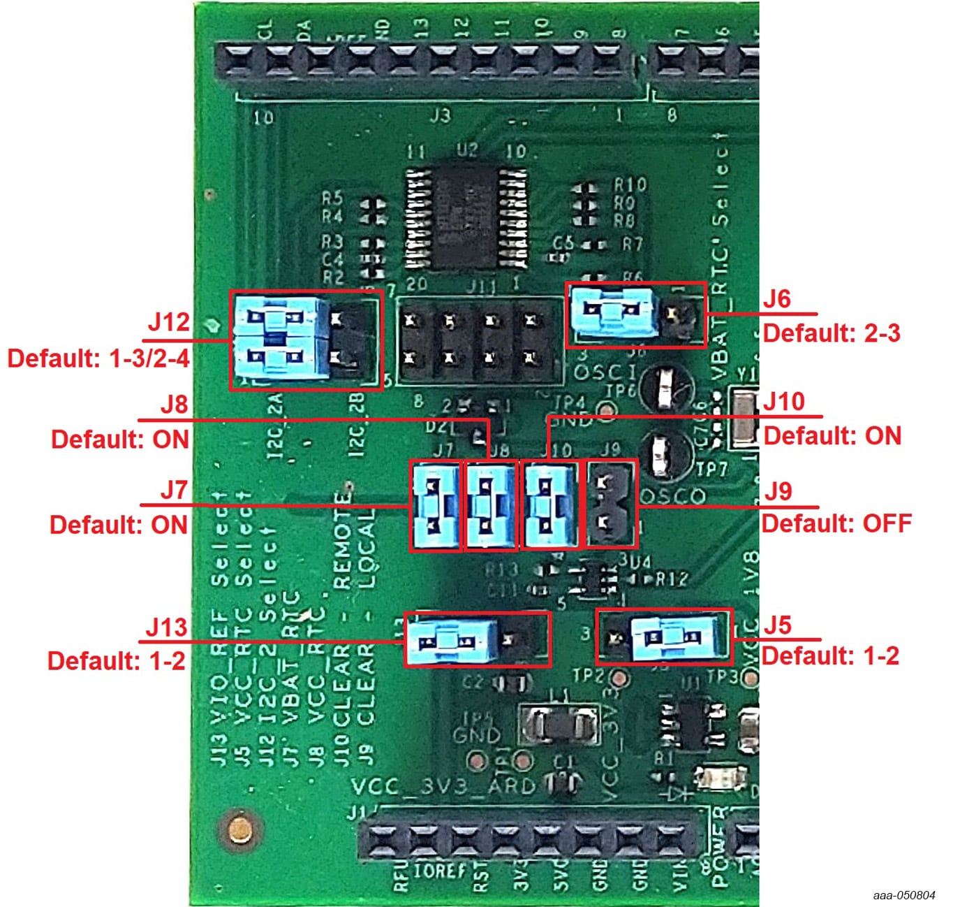 PCF85053ATK-ARD Evaluation Board, Top View