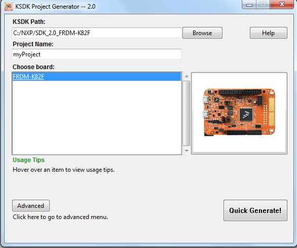 FRDM-K82F-KSDK-PROJECT-GENERATOR.