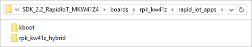Figure 2.   KW41Z Target SDK Rapid IoT Apps