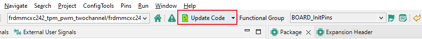 Update Code Button