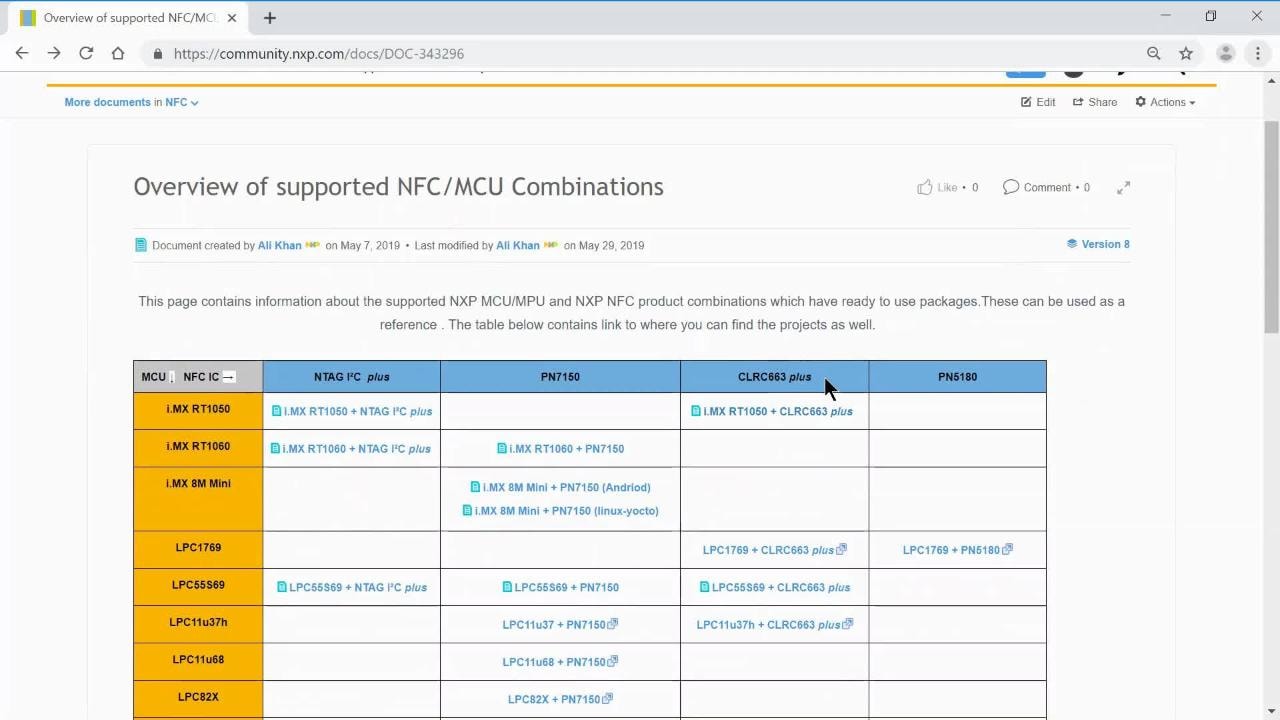 Using i.MX RT1050 with CLRC663 <i>plus</i> family and the NFC Reader Library