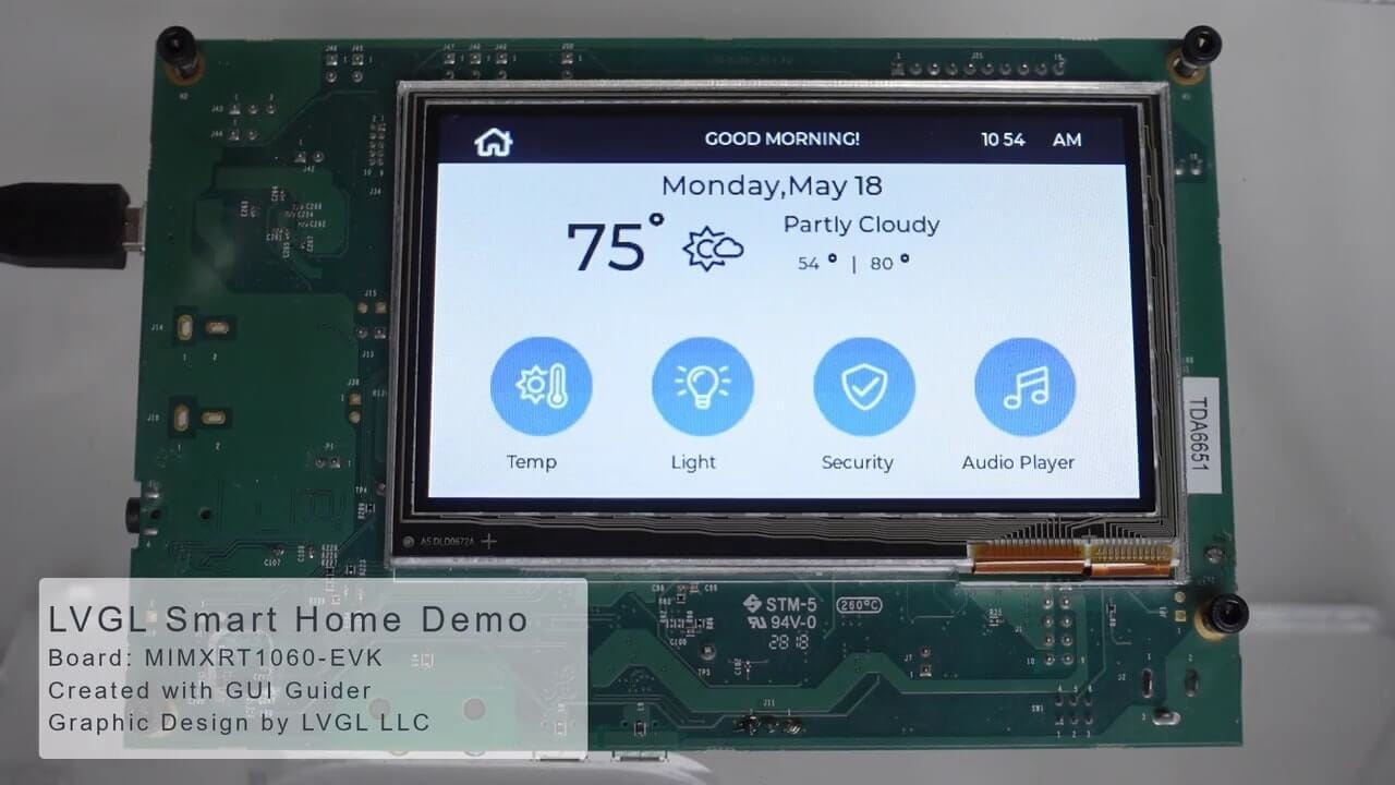 LVGL Smart Home Demo on i.MX RT1060