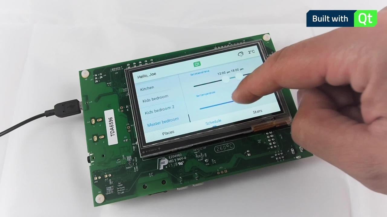 MCU Tech Minutes: Qt for MCUs Thermostat Demo using i.MX RT1050 Evaluation Kit