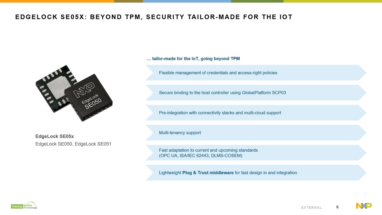 TPM Functionality with EdgeLock<sup>&reg;</sup> SE05x